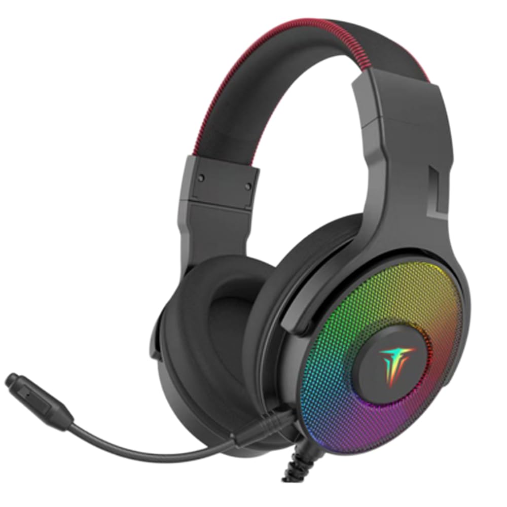 BERSERKER Casque Gaming USB 7.1, Microphone Détachable, Haut-parleurs 50 mm, Câble 2,1 m, Noir