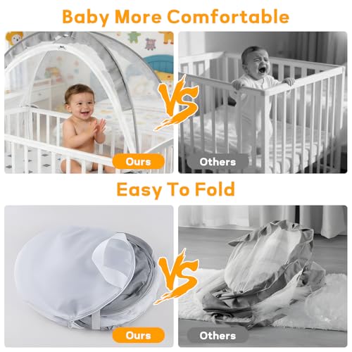 Crib Tent with Double Zipper