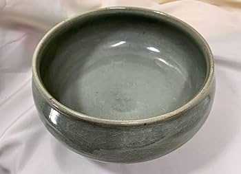 Amazon.co.jp: レトロ 鍋島焼 大川内焼 十五代 金仙窯 在作 青磁 貫入