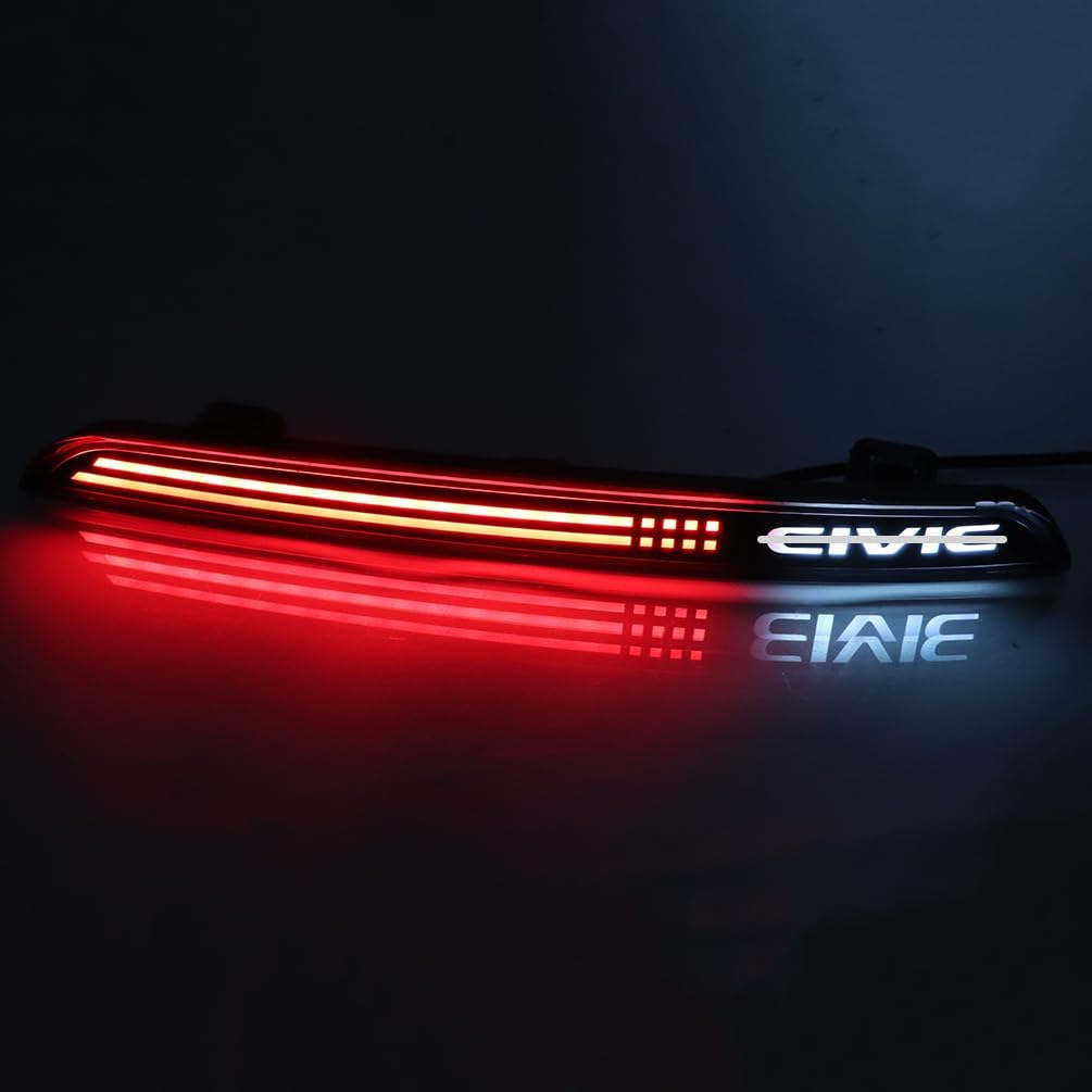 LED Car Rear Bumper Lights Compatible With Honda Civic 11th 2021 2022 2023 Tail Brake Sequential Turn Signal Light Fog Lamp