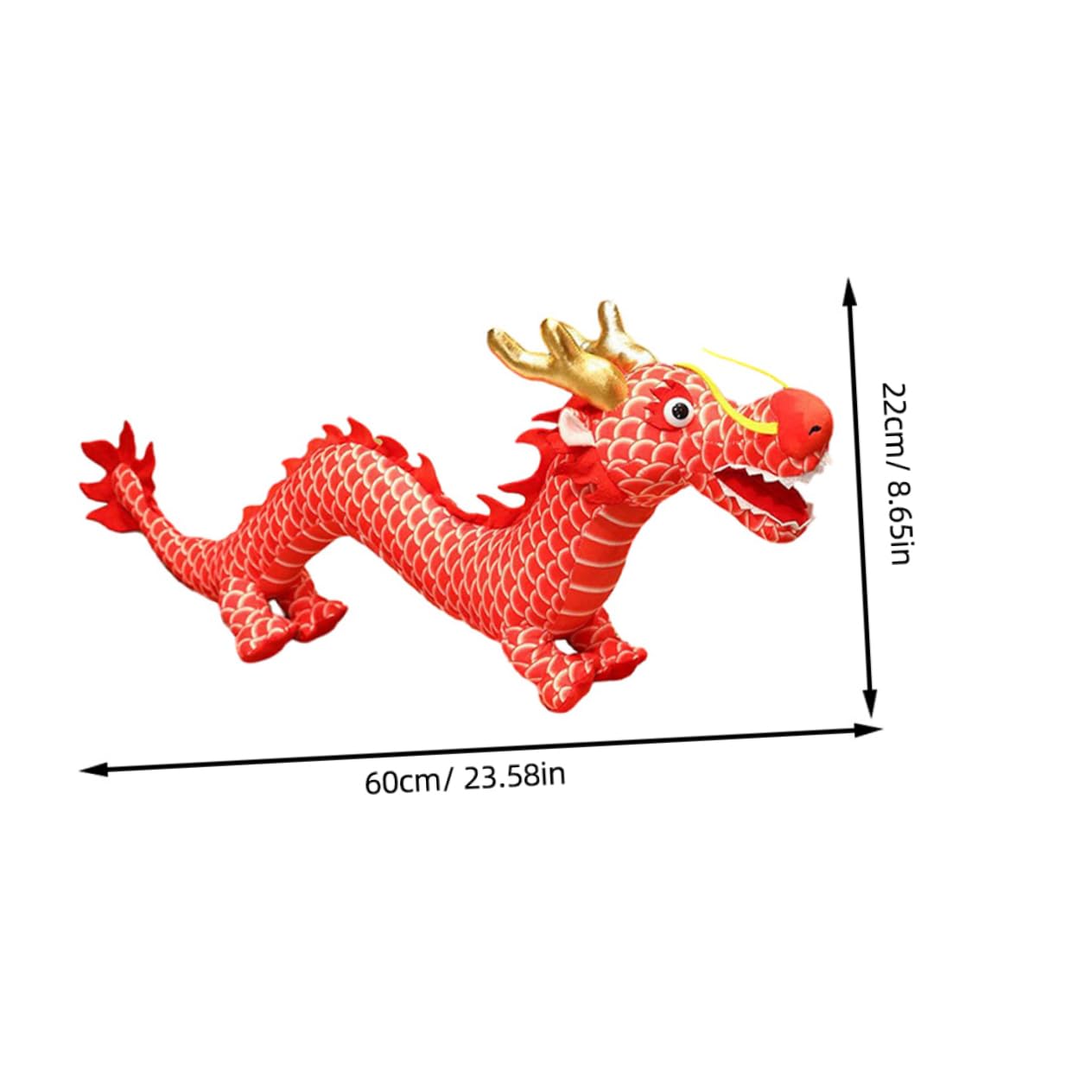UKCOCO Peluche Dragon Coton PP Jouet Dragon Mignon Peluche Design Cartoon Cadeau Décoration