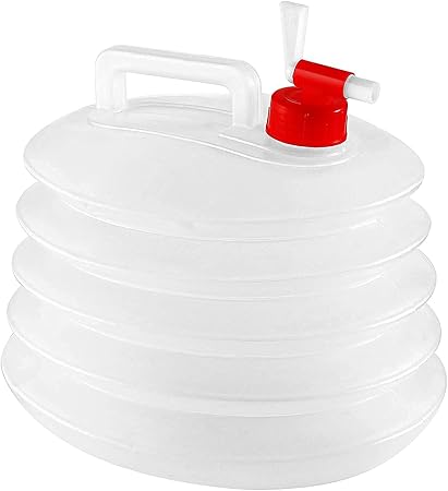 Sevendi Collapsible Water Container Camping Hiking Canteens Waterbottels Foldable Storage Jug Food Grade Carrier Outdoors Emergency BPA Free Transprent