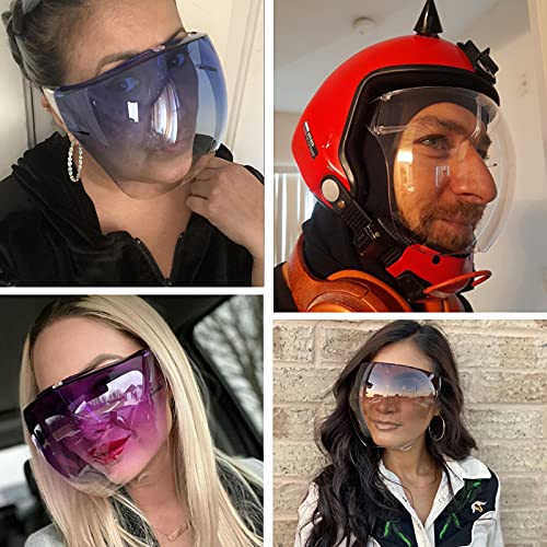 Zoldag Anti Fog Goggle Sunglasses Unisex Shield Glasses Full Face Protection Eyewear Fashion Visor Cover Goggles (Transparent) #TOP2