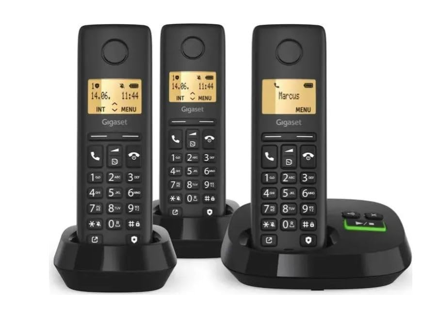 Gigaset Pura 100 Trio negro teléfono inalámbrico Int.Ware