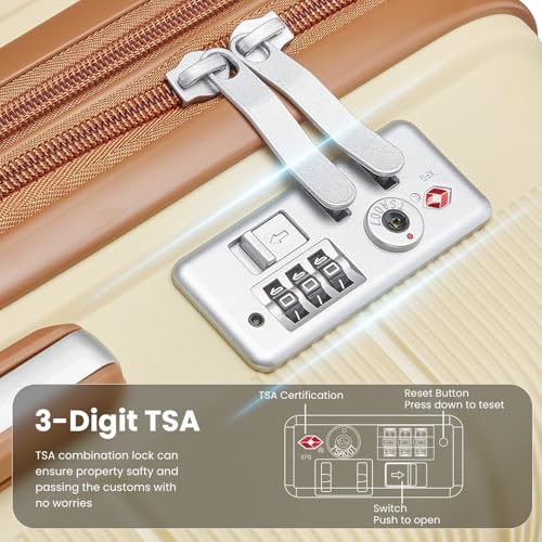 Luggage Sets 4 Piece (14/20/24/28) Pp Lightweight & Durable Expandable Suitcase4