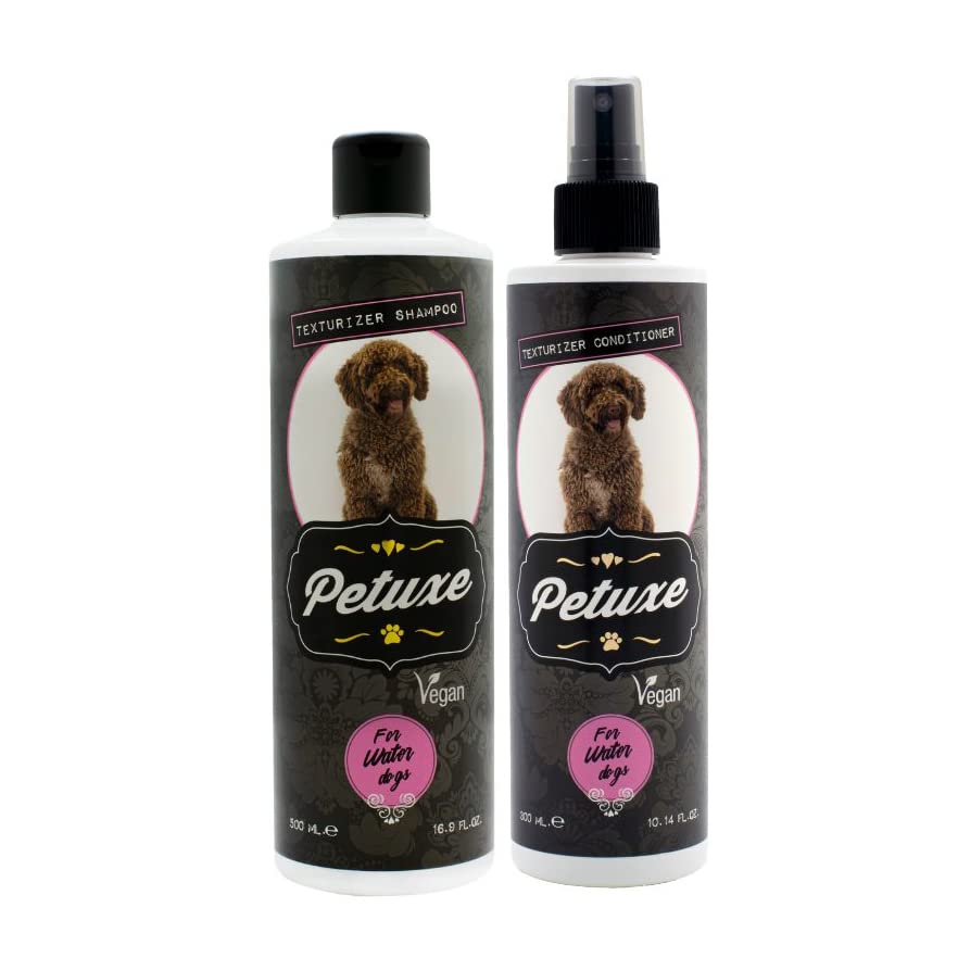 Petuxe Pack para Mascotas Champú + Acondicionador para Perros de Agua - Vegano. Lava en Profundidad