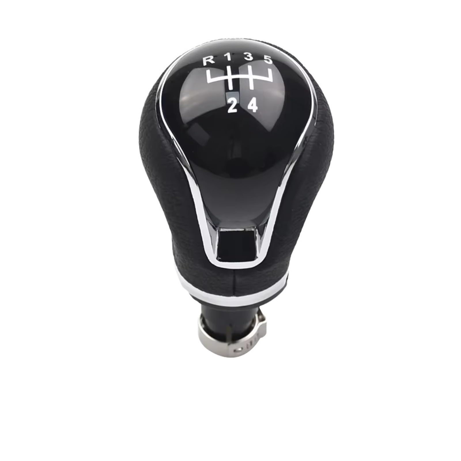 Bxbdekqgl 5 Speed Gear Shift Knob For Seat For Ibiza Iv 6J 2009-2017 Black 12Mm 5/6 Speed Manual Gear Shift Knob Pu Gaiter Boot Interior Shifter(5 Speed)