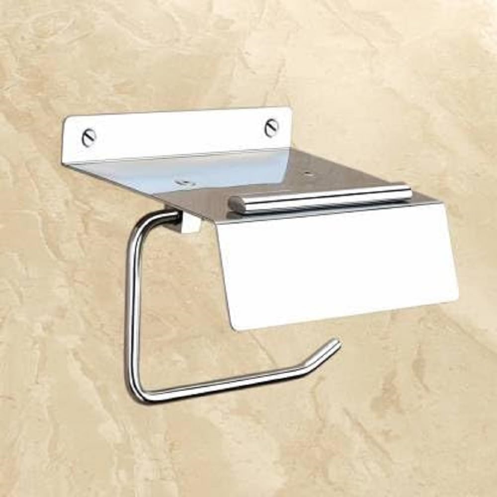 iSTAR Stainless Steel 304 Stainless Steel Toilet Roll Tissue Paper Holder for Bathroom with Mobile Stand (Pack of 1 Bathroom Accessories) (B082K8C666) Amazon Price History, Amazon Price Tracker
