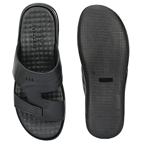 Image of Men's Genuine Leather Slippers | Thong Sandals For Men | Comfortable | Cushioned Insole | Durable | Handmade | All Occasion Slippers