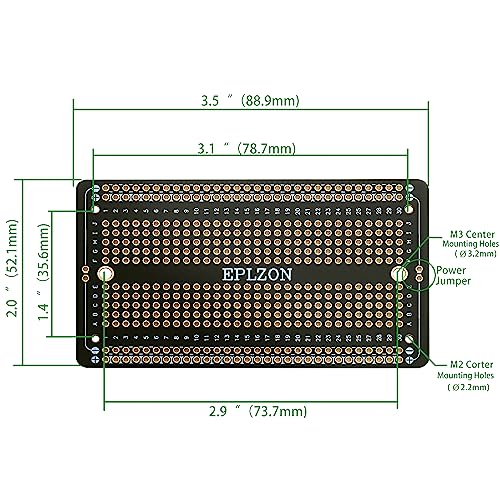 EPLZON Plated PCB Solder-able Breadboard for Electronics Projects Compatible with Arduino Soldering Projects 2.05"x3.5" (5 Pack + 2 Mini Board - Image 4
