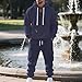 Fleece Lined Men Tracksuit Set 2 Piece Sets - Tactical Hoodies Quarter Zip Pullover & Cargo Joggers Athletic Sweatsuits Thermal Clothes Gym Outfits Winter Fall Fashion 01# Navy Large