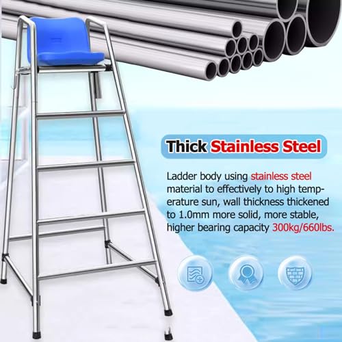 Silla Elevada Portátil para Exteriores de Acero Inoxidable miniatura 4