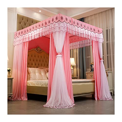 Protección de cama doble contra el polvo y mosquitos con toldo de cortinas opacas 2