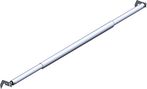 Barra transversal ajustable de doble capa y perchas para uso con kit de tubería y cortina, 8-10 pies de ancho, plateado