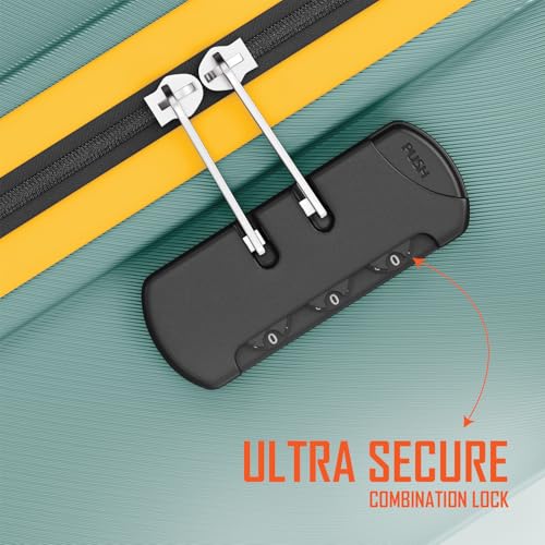 Image of Safari Genius Theo 8 Wheels Set of 3 (Cabin + Medium + Large) Trolley Bags, Hard Case Polycarbonate, 360 Degree Wheeling Luggage, Suitcase for Travel, Trolley Bags for Travel, Sage Green