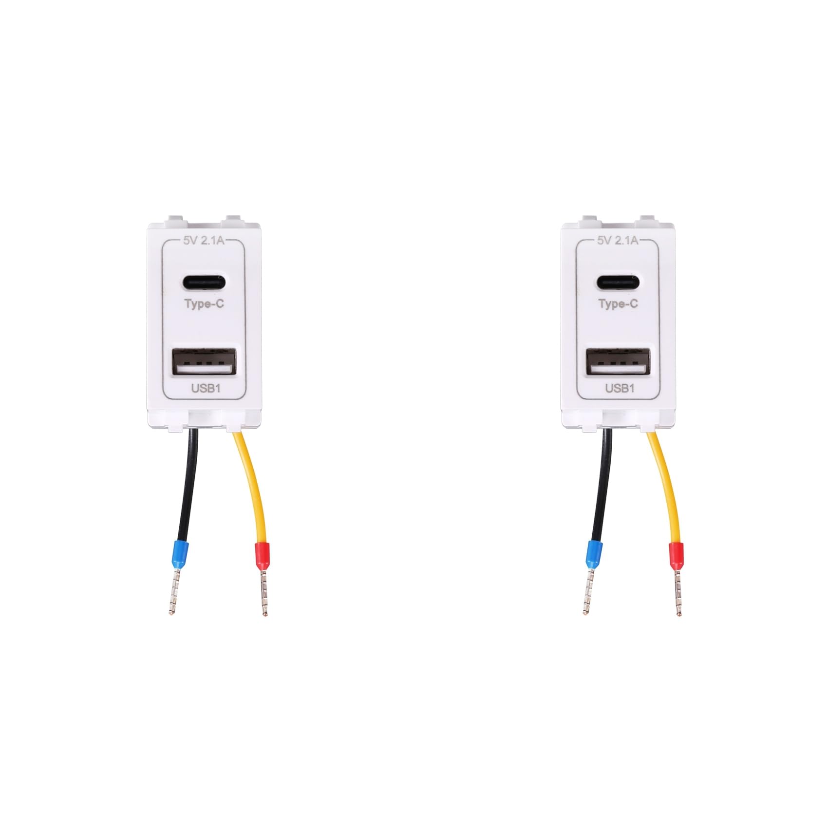 Ctrlzs 2X New Usb Type-C Dual Port Power Module 220V Socket 5V 2.1A Phone Charging Module Transformer Charging Power Adapter