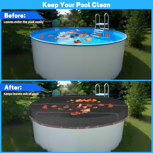 Red para hojas para piscina de 24 pies, malla fina resistente miniatura 4