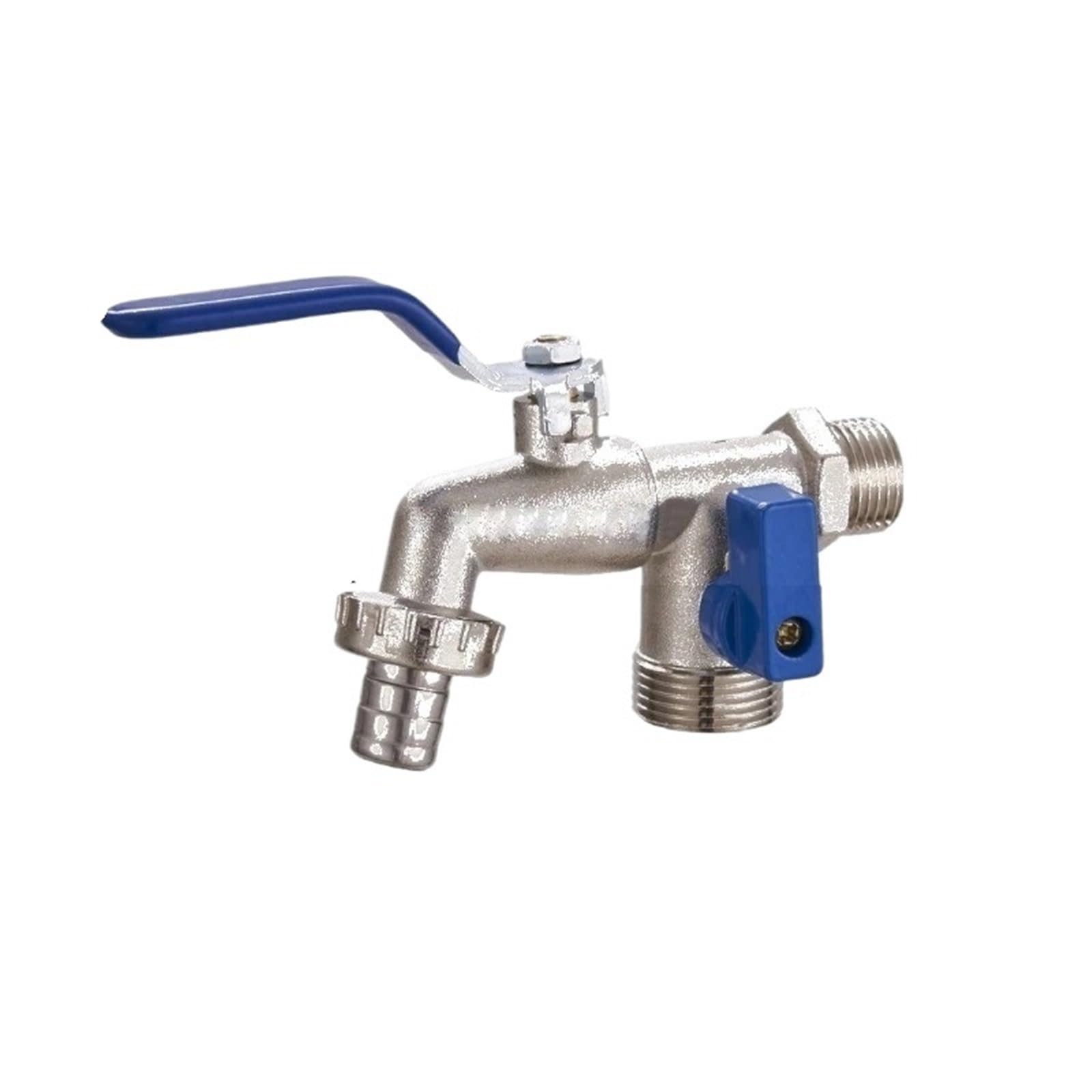 Wtaxbh Color4 Outside Tap Outdoor Garden Water Faucet With Double Outlet 1/2'' 3/4'' Splitter Connector Outside Spigot Tap For Hose(Color4)