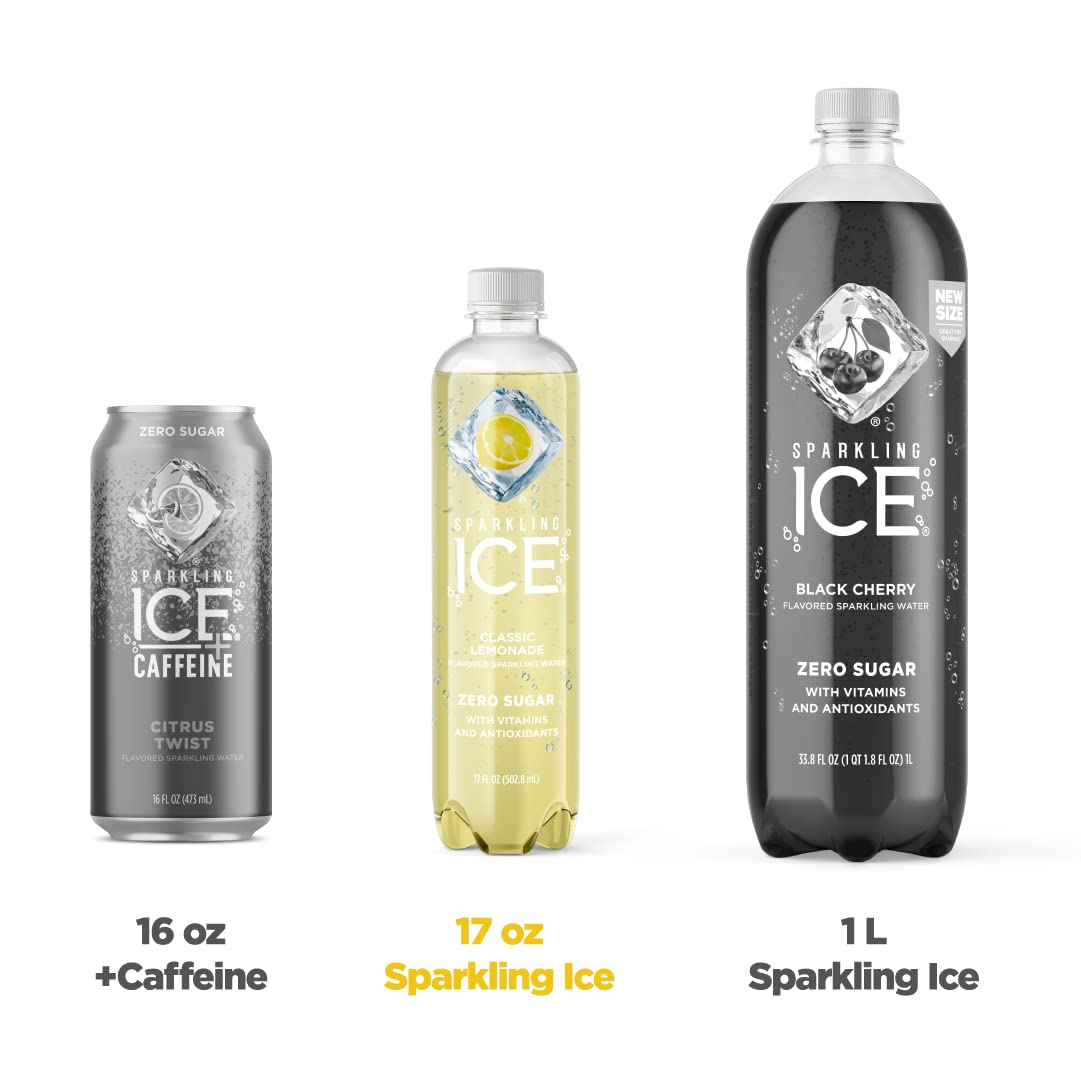 Sparkling Ice, Classic Lemonade Sparkling Water, Zero Sugar Flavored