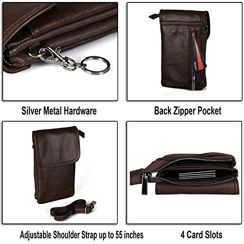 Befen Mocha Brown Wristlet Crossbody Clutch Purse With Coffee Cell Phone Crossbody Bags For Women thumb #5