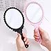 XPXKJ Hand Mirror Vintage Handheld Mirror with Handle Vanity Makeup Mirror Travel Mirrors (Oval, Nano Pink)