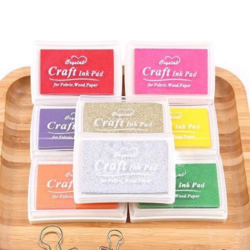 Zwbfu Almofada de tinta artesanal DIY Stamp Inkpad para crianças adultas para carimbos de borracha d