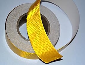 Cinta adhesiva reflectante para chasis de vehículos, vinilo, 25 m, color amarillo ECE 104