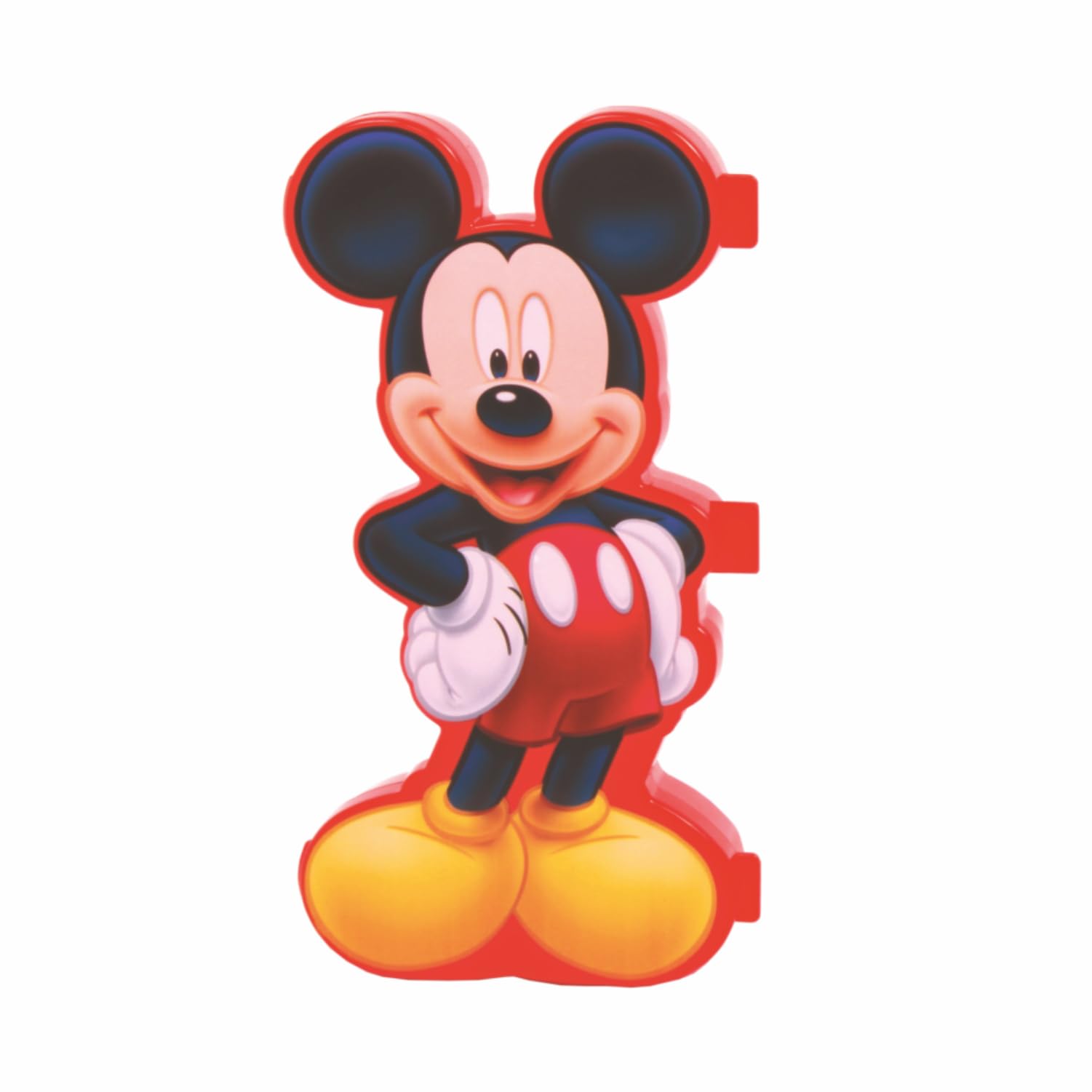 SKi Homeware Disney Mickey Mouse Shape Pencil Box with Stationary kit| Return Gifts for Kids Birthday Party (Set of 3 Red)