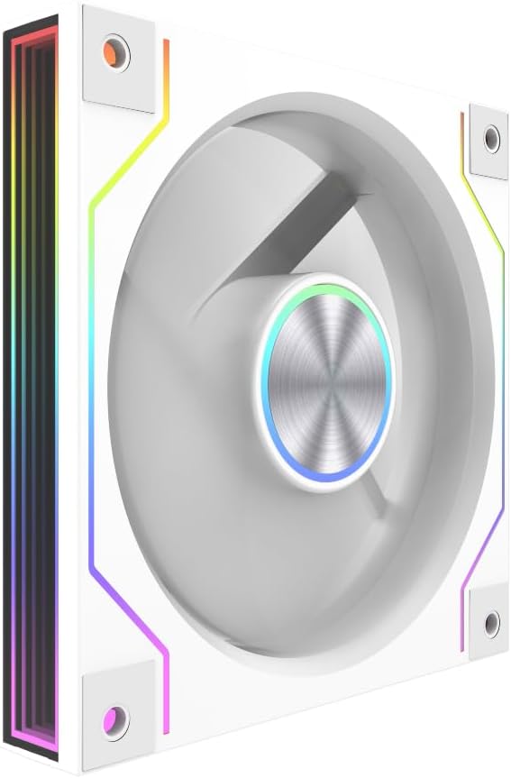 darkFlash DM20RLINE-W-HQ1 120mm Case Fan DM20R LINE Reverse Rotation White