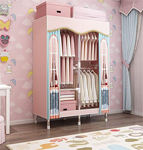 Armario para niña rosa gigante ideal para organizar todo su dormitorio de forma independiente 2