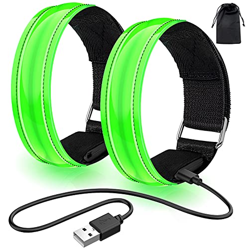 lanpard Led Armband Aufladbar, 2 STK Leuchtarmband USB...