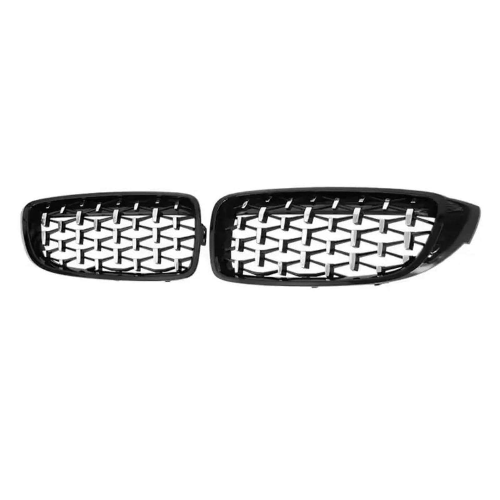 Rejilla de parachoques delantera KISSGPIPOL Black Silver para Serie 4 F32 F33 F36 y M3 M4 2013-2017 3