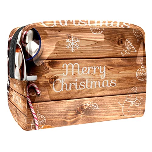 Trousse de maquillage d'hiver multicolore pour sac à main et voyage 18.5x7.5cm