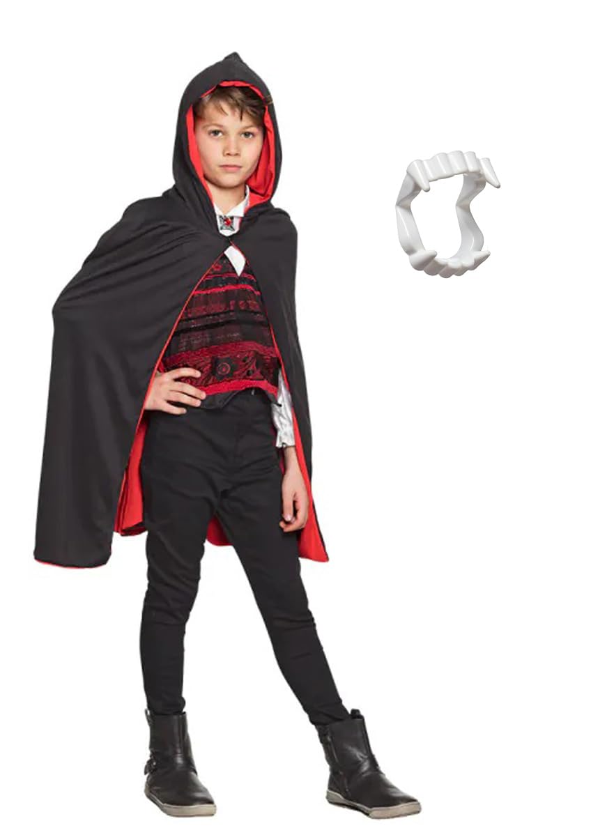 Fancy Dress Factory Kids Hood Robe costumes for kids| Dracula Hood Robe Kids costumes | Halloween dress for Kids Hood Robe (Dress, Teeth) (B0CJNDC47Y) Amazon Price History, Amazon Price Tracker