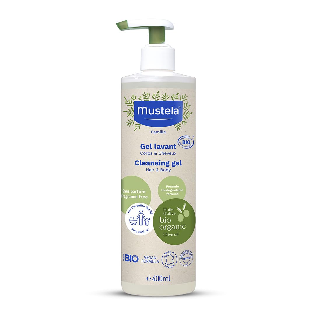 Mustela Organic Cleansing Gel 400ml - Gentle and Safe Baby Wash