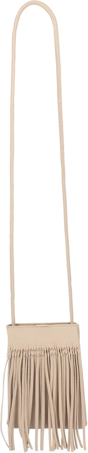 Women Mini Fringe Tassel PU Leather Hobo Cross body Bag Cell Phone Pouch Coin Purse Wallet - Image 3