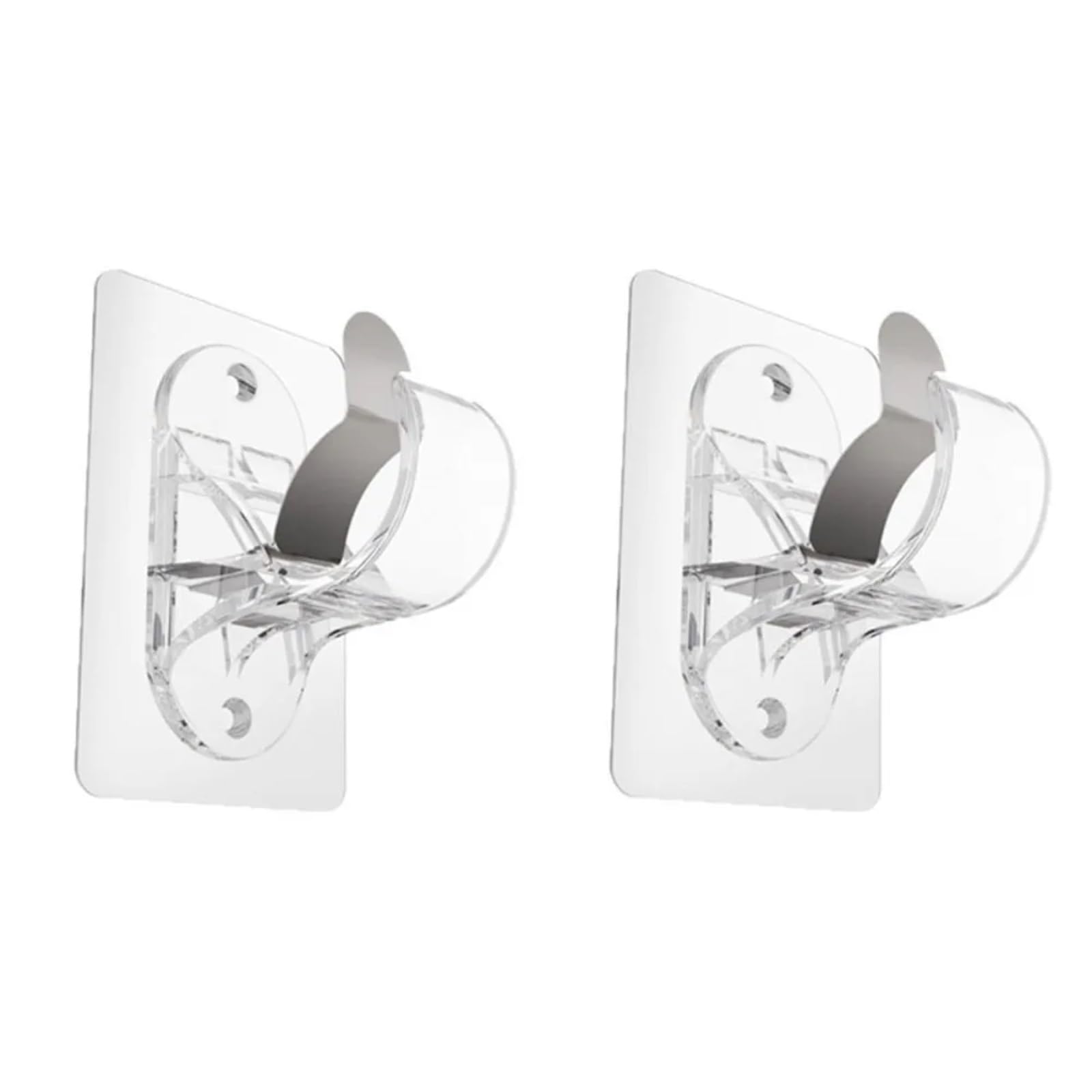 Lot de 20 supports de tringle à rideaux auto-adhésifs universels sans perçage pour salle de bain et chambre à coucher