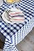 DII Buffalo Check Collection, Classic Farmhouse Tablecloth, Tablecloth, 52x52, Navy & White Check