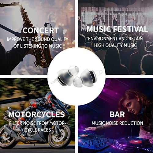 Image of LYSIAN High Fidelity Concert Ear Plugs for Music- 2 Pairs Reusable Musicians Earplugs for Noise Cancelling, Concert Festivals, Drummers, DJS, Raves, Games -23dB