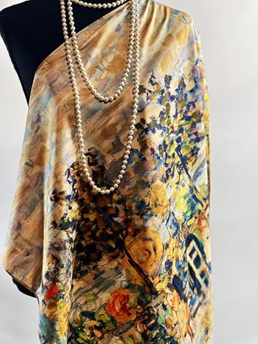 Double-Sided Square Silky Scarf - Wearable Iconic Classic Artworks by Legendary Artists, 27"x27" (70x70cm)2