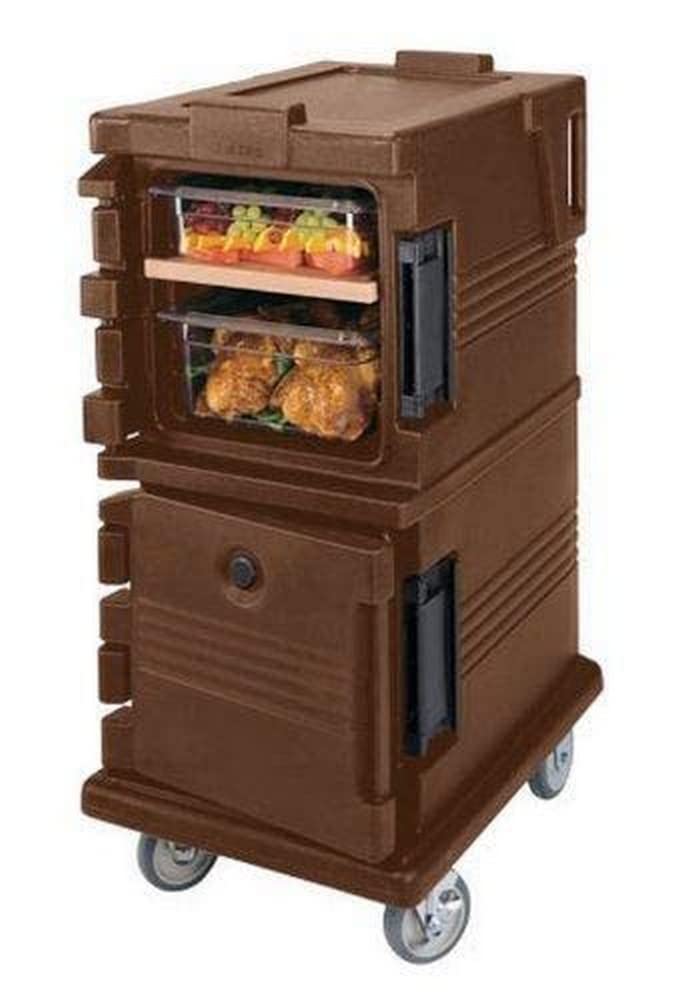 (UPC600131) Front-Load Food Pan Hold & Transport Cart - Ultra Camcart® by Cambro – 45-Inch, Plastic, Dark Brown, Model EKM6502