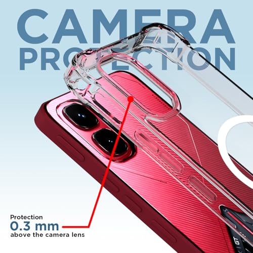 Image of Pikkme Back Cover for Infinix GT 50 Pro 5G Mag-Safe Shockproof PC + TPU | Protective Case Magnetic Support | Bumper Case (Transparent Mag-Safe)