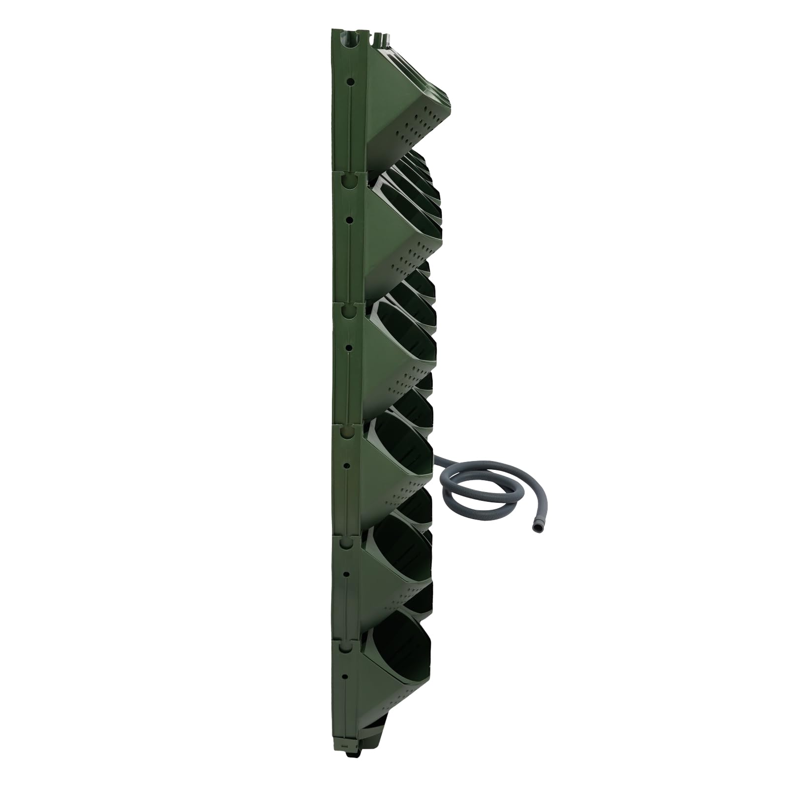 Lot de 12 pots de fleurs muraux à arrosage automatique avec système d'irrigation, minuterie avec pluviomètre, réglable, auto-arrosage, à clipser, auto-arrosage