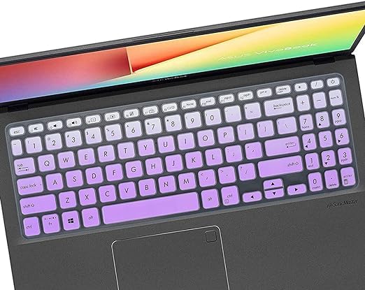 VNJ 15.6 Inch Keyboard Cover Skin Compatible for Asus VivoBook 15 X512FL X512UF X512UA X512FA X512da X512UB F512 F512U F512DA X512 Y5000U, GR.Purple