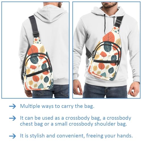Mochila bandolera para hombre compacta multicolor con estampado original de pitaya 2