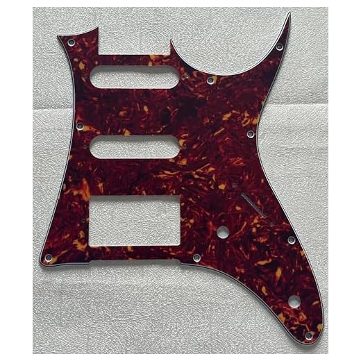 Protector de púa para guitarra Ibanez RG 40 HSS estilo golpeador de guitarra (4 capas, tortuga roja)