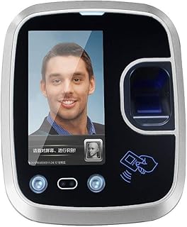JUJETO Employee Time Clock, 4.3 Inch Touch Screen WI-FI Fingerprint Attendance System Face Recognition Attendance Management System Office Punch Clock, Fingerprint Attendance