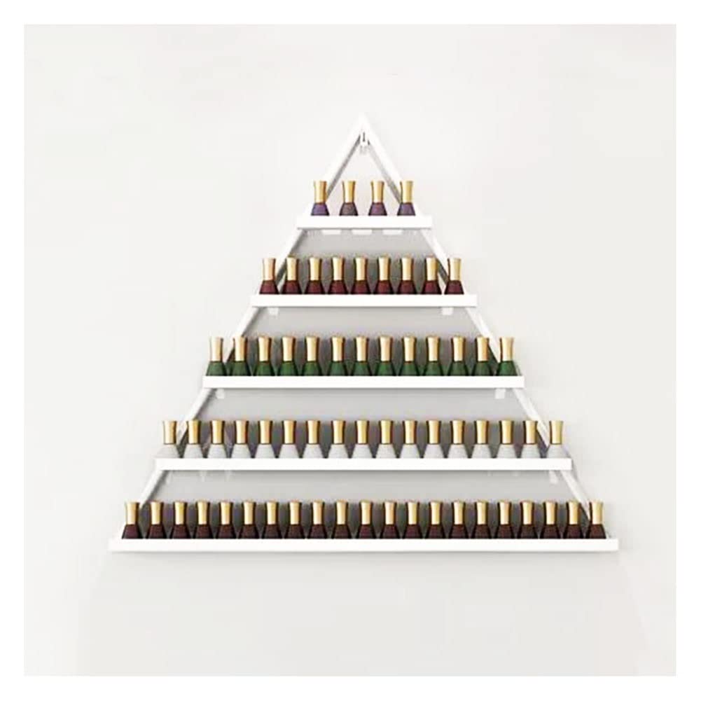 Genérico Expositor de esmaltes de uñas, aceites Esenciales y Maquillaje para Montaje en Pared. Estante metálico para esmaltes de uñas, Ideal para Salones de Belleza o Tiendas minoristas. Diseño Trian
