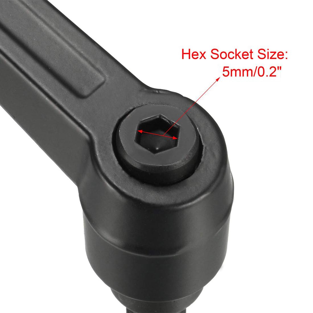 TA-VIGOR 1Pcs Adjustable Clamping Lever Handles, M10 x 35mm Locking Quick Release Push Button Ratchet Screw Knobs - Image 3