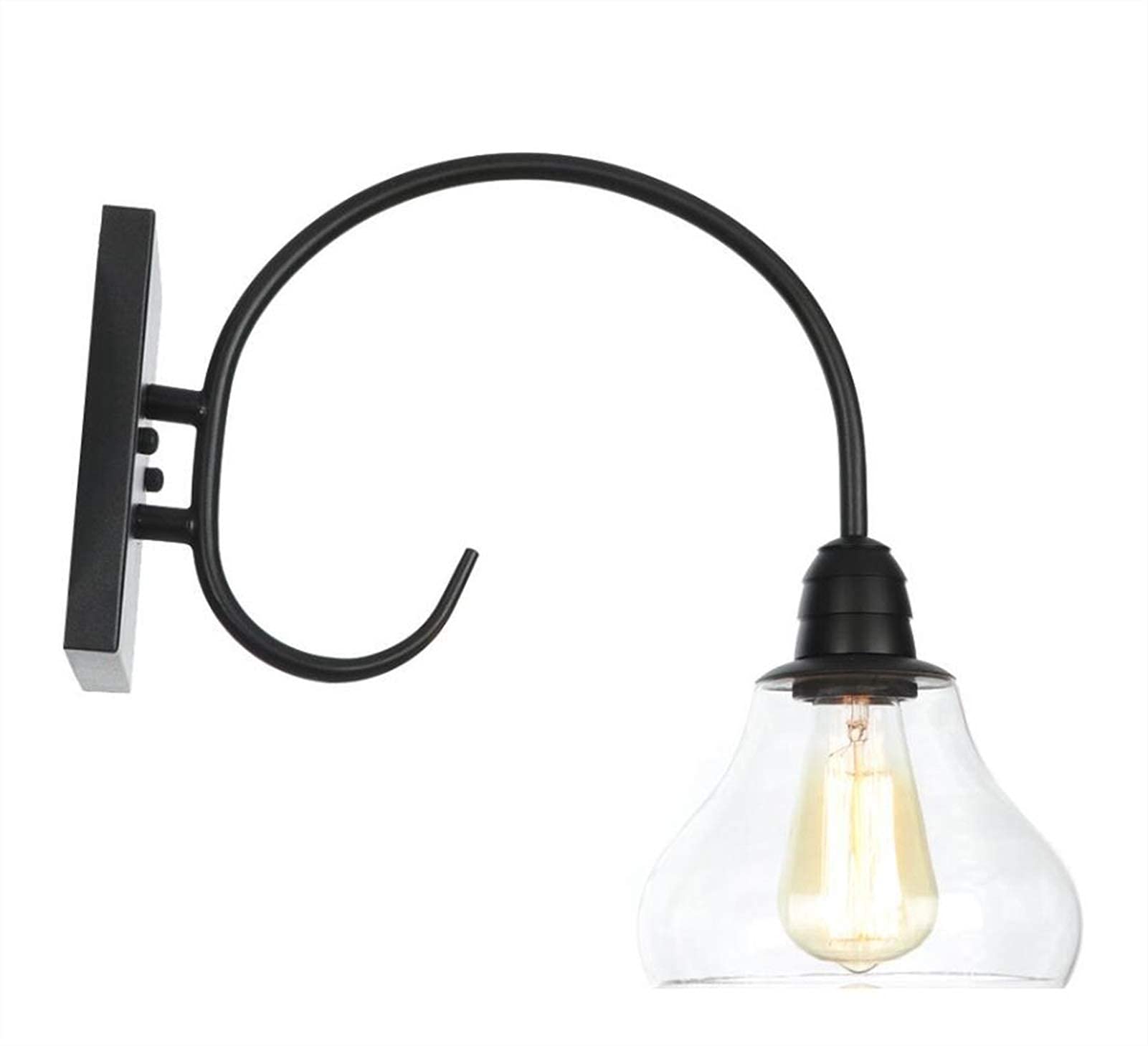 WHLMYH Wall Lamps for Bedroom,American Style Glass Led Wall Lights,Metal Vintage Wall Lamp,Beside Bedroom Bathroom Stair Light Home Lighting,I — image 1